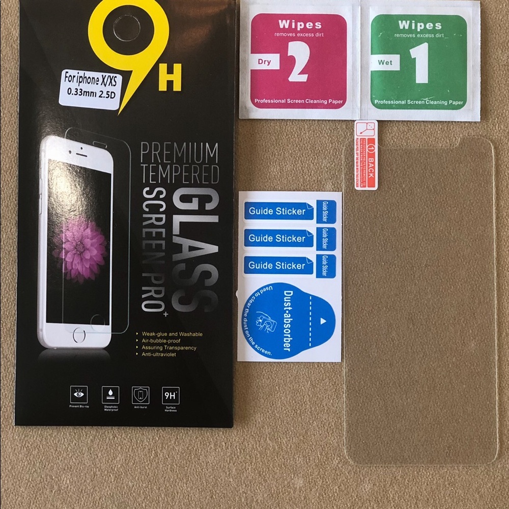iPhone X/XS Screen protector Tempered Glass 9H